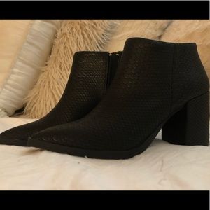 Snake skin booties